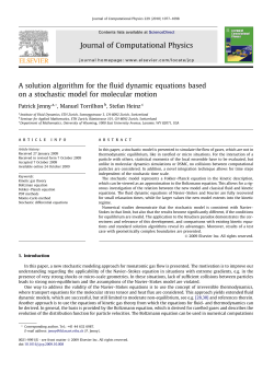 A solution algorithm for the fluid dynamic equations based on a