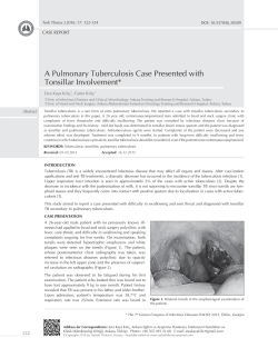 A Pulmonary Tuberculosis Case Presented with Tonsillar Involvement*