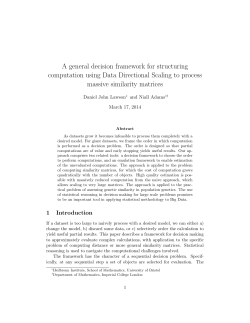 A general decision framework for structuring computation using Data