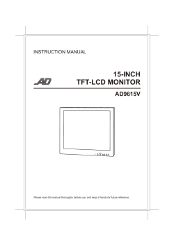 AD9615V 15-inch TFT-LCD Monitor Instruction Manual