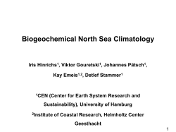 Biogeochemical North Sea Climatology