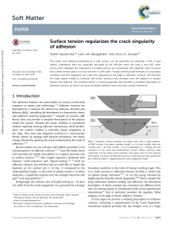 Surface tension regularizes the crack singularity of adhesion