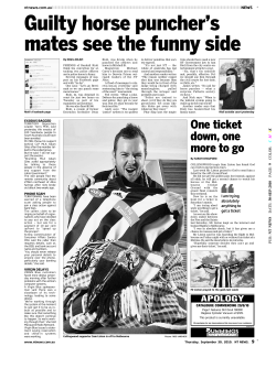 Guilty horse puncher`s mates see the funny side