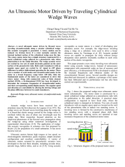 4B-1 An Ultrasonic Motor Driven by Traveling Cylindrical Wedge
