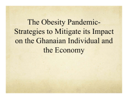 The Obesity Pandemic- Strategies to Mitigate its Impact on the