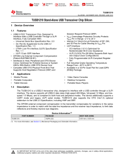 Stand-Alone USB Transceiver Chip Silicon (Rev