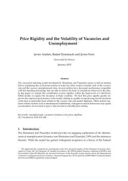 Price Rigidity and the Volatility of Vacancies and