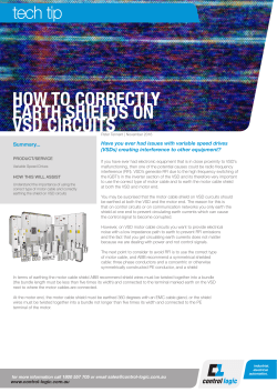 HOW TO CORRECTLY EARTH SHIELDS ON VSD CIRCUITS