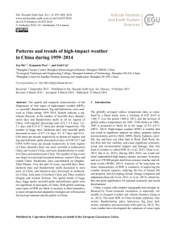 Patterns and trends of high-impact weather in China