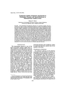 Comparative Studies of Structure and Function in Mammalian