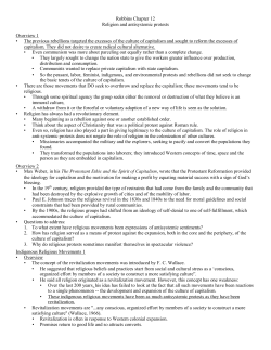 Robbins Chapter 12 Religion and antisystemic protests Overview 1