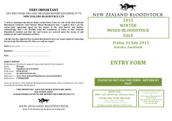 Consignor (ie: stud or person preparing horse)