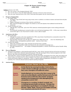 Chapter 20: Postwar Social Changes (1920&ndash;1929)