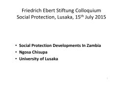 Friedrich Ebert Stiftung Colloquium Social Protection, Lusaka, 15th