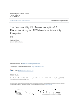 The Sustainability Of Overconsumption? A Discursive
