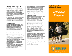 Selecting and Effectively Using a Walking Program