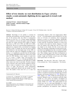Effect of tree density on root distribution inFagus sylvaticastands: a