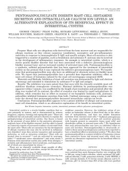 pentosanpolysulfate inhibits mast cell histamine