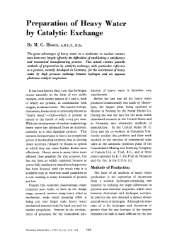 Preparation of Heavy Water by Catalytic Exchange