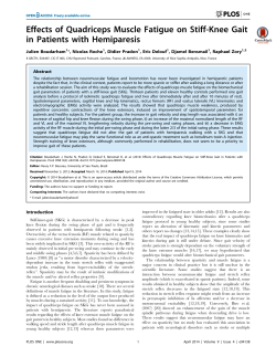 Effects of Quadriceps Muscle Fatigue on Stiff