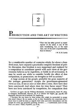 Strauss, Persecution and the Art of Writing