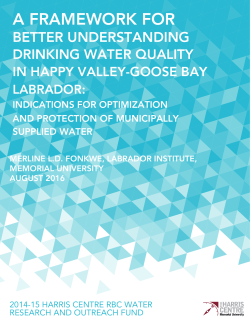A Framework for Better Understanding Drinking Water Quality in