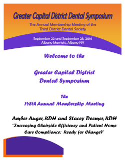 the Greater Capital District Dental Symposium