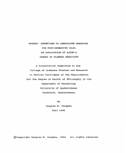 AN APPLICATION OF AJZEN`S THEORY OF PLANNED