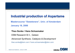 Industrial production of Aspartame