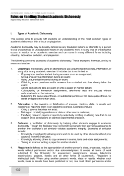 Rules on Handling Student Academic Dishonesty