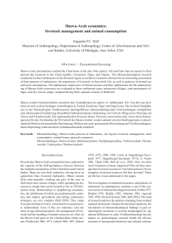 Shuwa-Arab economics: livestock management and animal