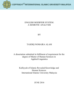ENGLISH MODIFIER SYSTEM - Library : International Islamic