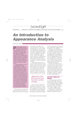 An Introduction to Appearance Analysis