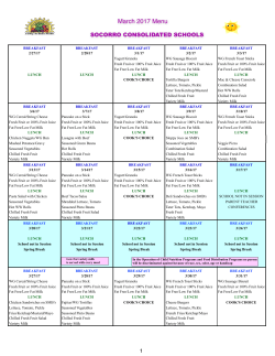 March17 Menu.numbers - Socorro Consolidated Schools