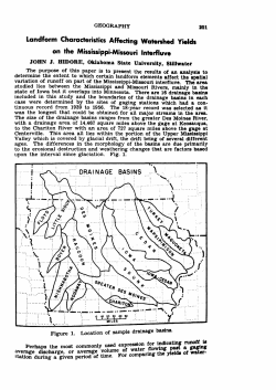 Landform Characteristics Affecting Watershed Yields on the
