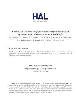 A study of the centrally produced baryon-antibaryon - HAL
