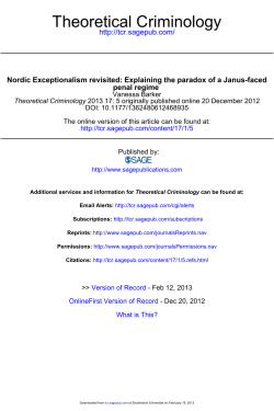 Theoretical Criminology