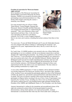 Freedom of expression for Moroccan human rights activists