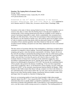 Emotion: The Gaping Hole in the Center of