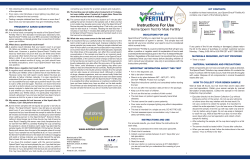 the instructions for use SpermCheck &reg; FERTILITY Self-Test