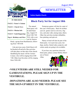 newsletter - Sutton Baptist Church
