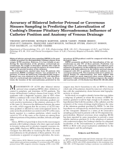 Accuracy of Bilateral Inferior Petrosal or Cavernous Sinuses