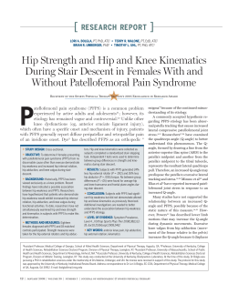 Hip Strength and Hip and Knee Kinematics During Stair Descent in