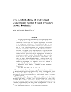 The Distribution of Individual Conformity under Social Pressure