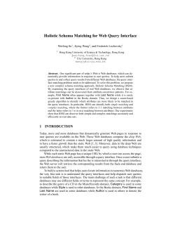 Holistic Schema Matching for Web Query Interface