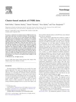 Cluster-based analysis of FMRI data