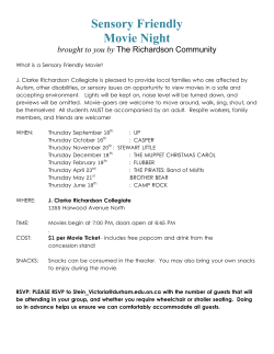 Sensory Friendly Movie Night