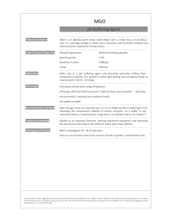MGO - rig manufacturing