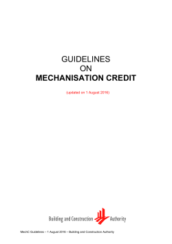 guidelines on mechanisation credit