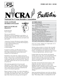February 2012 - National Ice Cream Retailers Association